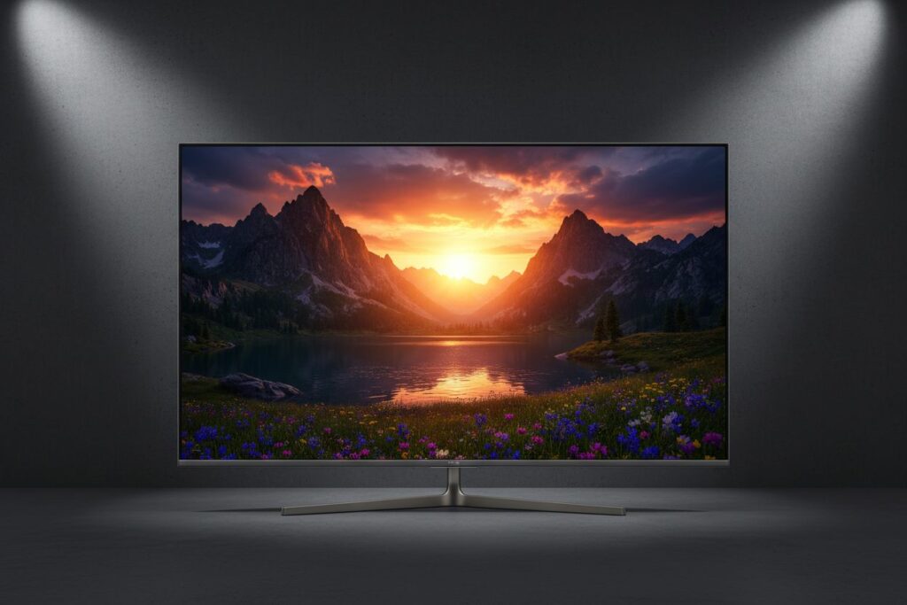 A home cinema viewing setup